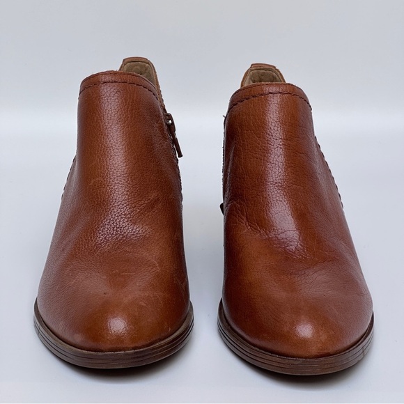 Naturalizer Zarie Bootie Saddle Tan Tumbled Leather Size 6.5 NWT - Picture 3 of 13